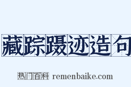 藏踪蹑迹造句是什么意思的图片